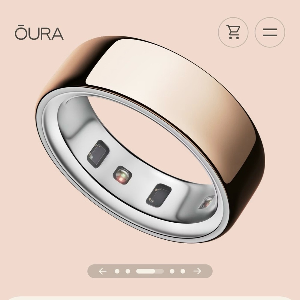 NEW Oura - Ring 4 - Smart Ring - Size 8- Rose Gold - (2024)